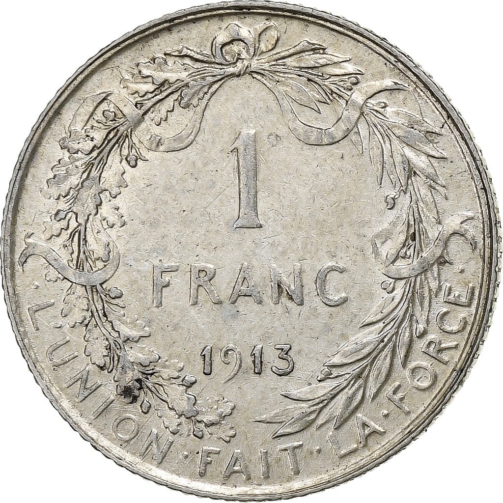 Belgium, Albert I, Franc, 1913, Brussels, Silver, EF(40-45), KM:72