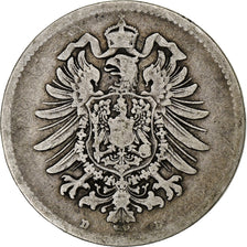GERMANIA - IMPERO, Wilhelm I, Mark, 1874, Munich, Argento, MB+, KM:7