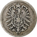 GERMANIA - IMPERO, Wilhelm I, Mark, 1874, Munich, Argento, MB+, KM:7