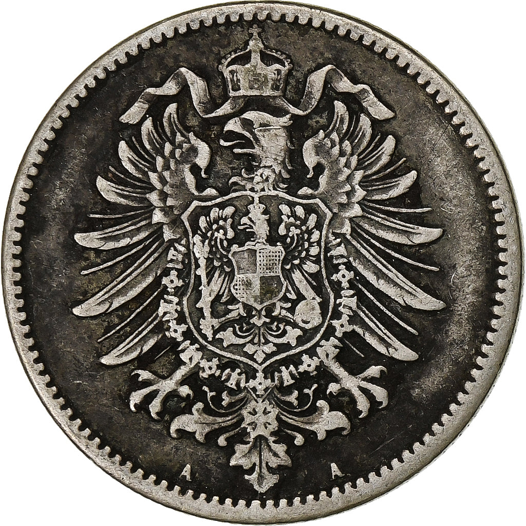 GERMANY - EMPIRE, Wilhelm I, Mark, 1875, Berlin, Silver, VF(30-35), KM:7