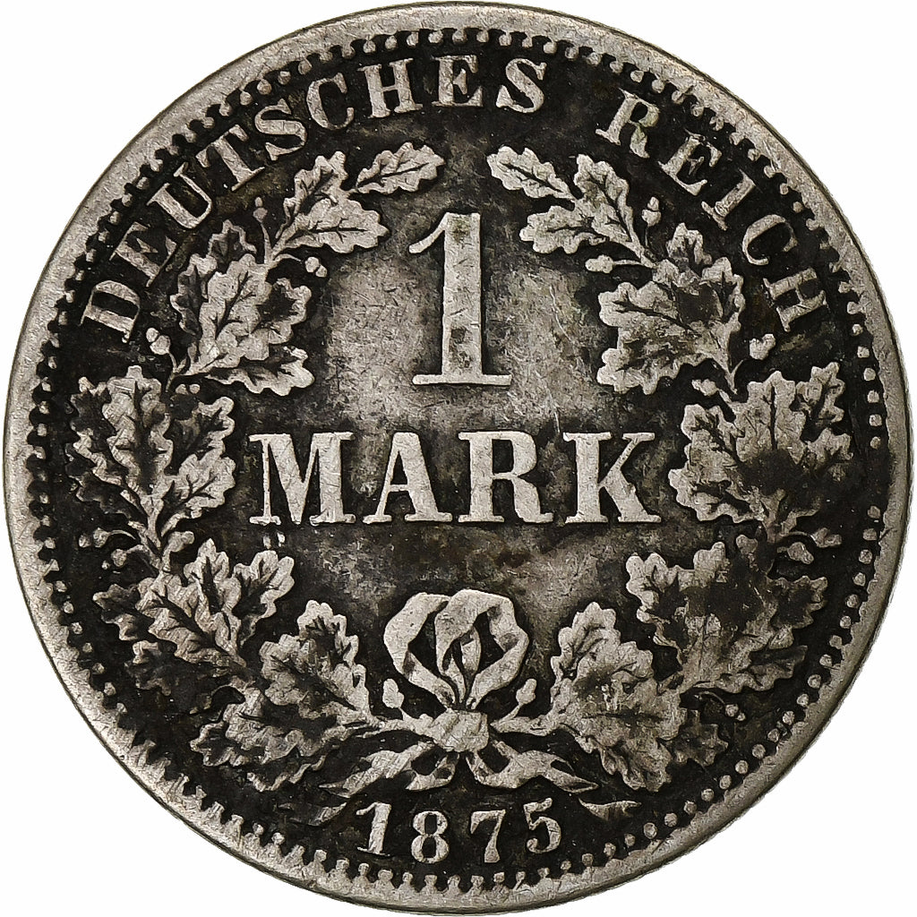 GERMANY - EMPIRE, Wilhelm I, Mark, 1875, Berlin, Silver, VF(30-35), KM:7