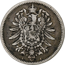 GERMANY - EMPIRE, Wilhelm I, Mark, 1885, Berlin, Silver, VF(20-25), KM:7