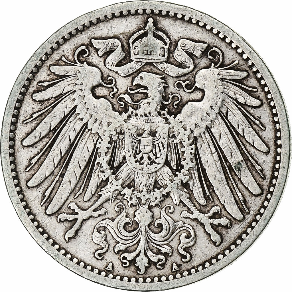 GERMANY - EMPIRE, Wilhelm II, Mark, 1905, Berlin, Silver, VF(30-35), KM:14