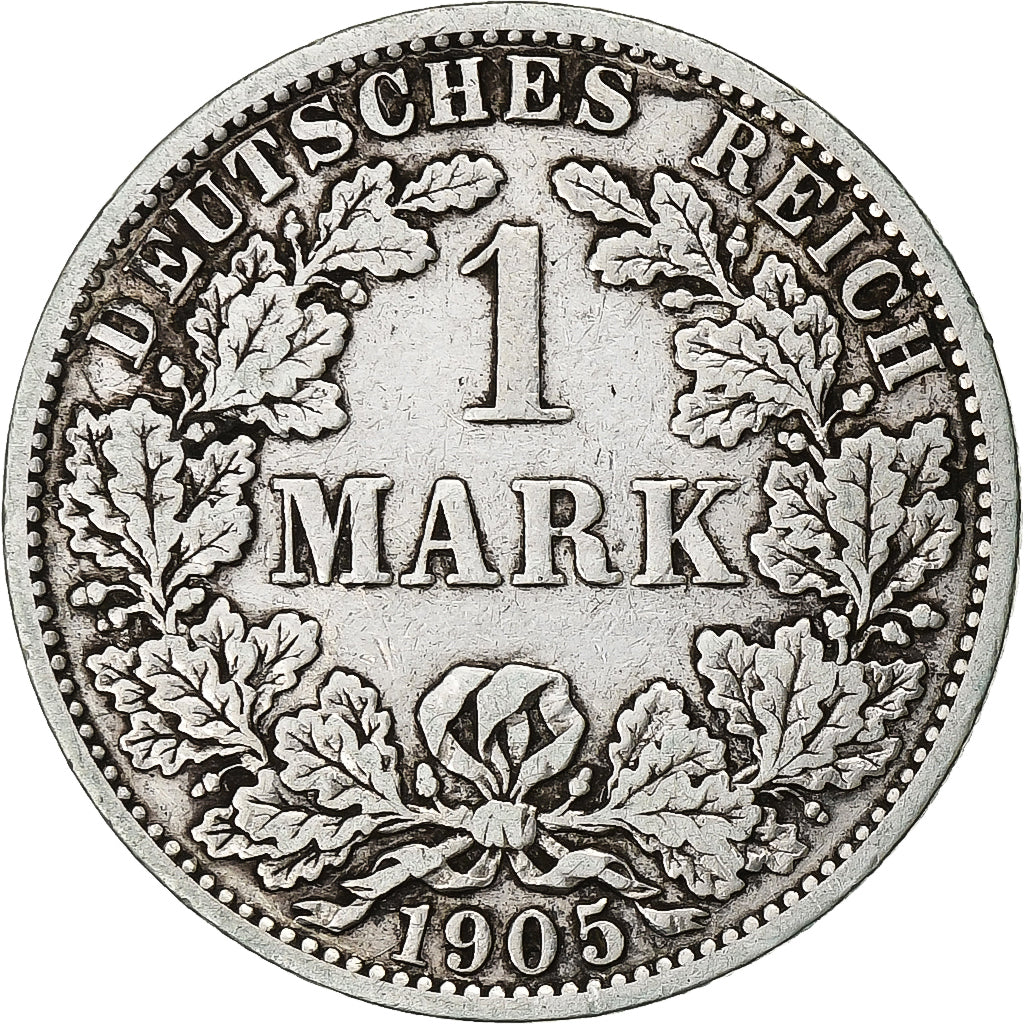 GERMANY - EMPIRE, Wilhelm II, Mark, 1905, Berlin, Silver, VF(30-35), KM:14