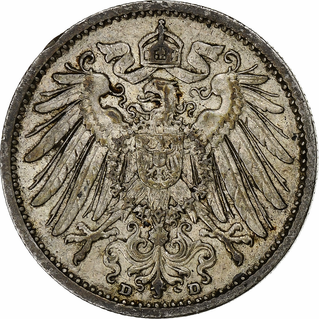 GERMANY - EMPIRE, Wilhelm II, Mark, 1907, Munich, Silver, EF(40-45), KM:14