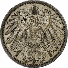 GERMANY - EMPIRE, Wilhelm II, Mark, 1907, Munich, Silver, EF(40-45), KM:14