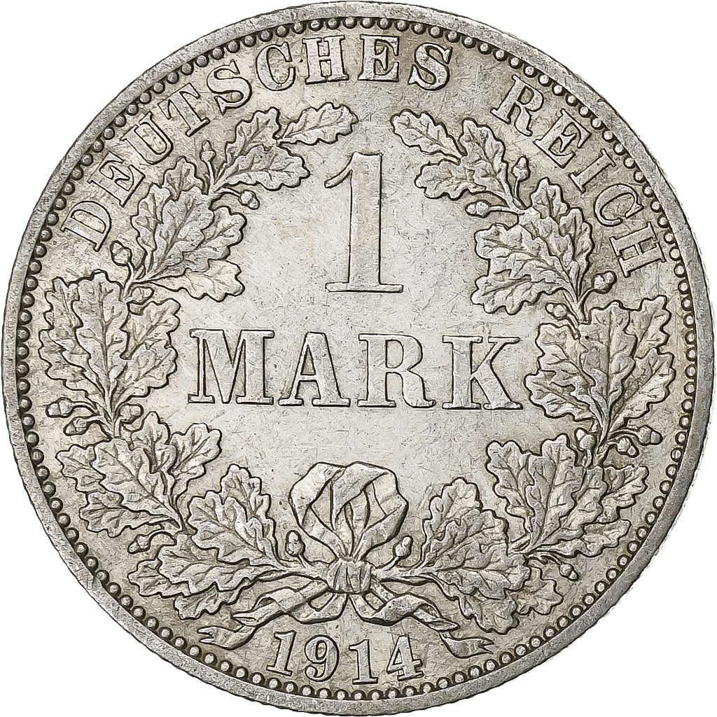 GERMANY - EMPIRE, Wilhelm II, Mark, 1914, Berlin, Silver, AU(50-53), KM:14