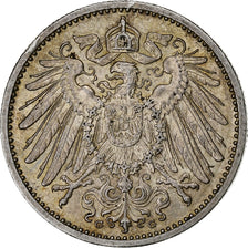 GERMANY - EMPIRE, Wilhelm II, Mark, 1915, Karlsruhe, Silver, AU(50-53), KM:14