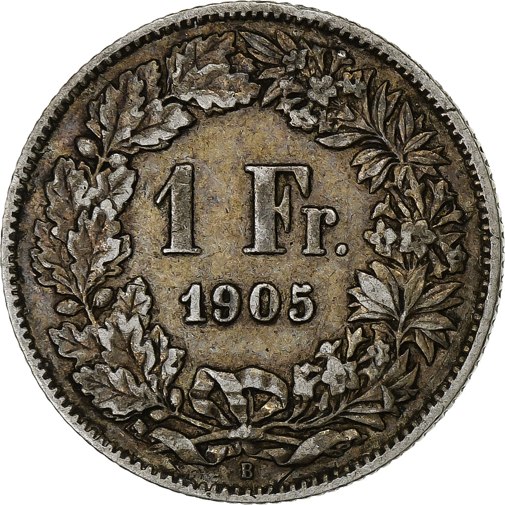 Coin, Switzerland, Franc, 1905, Bern, VF(20-25), Silver, KM:24