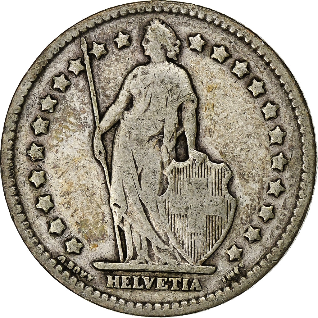 Coin, Switzerland, Franc, 1908, Bern, VF(30-35), Silver, KM:24