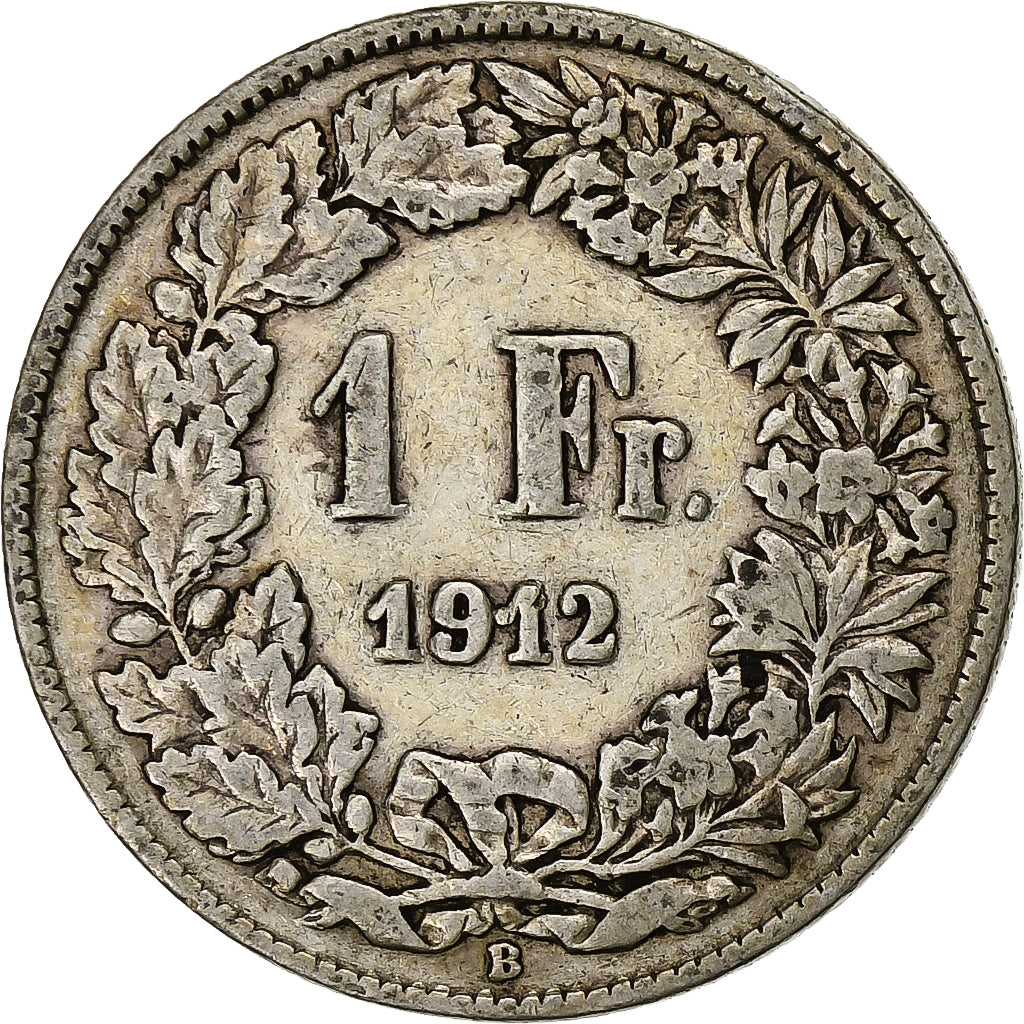 Switzerland, Franc, 1912, Bern, Silver, VF(30-35), KM:24