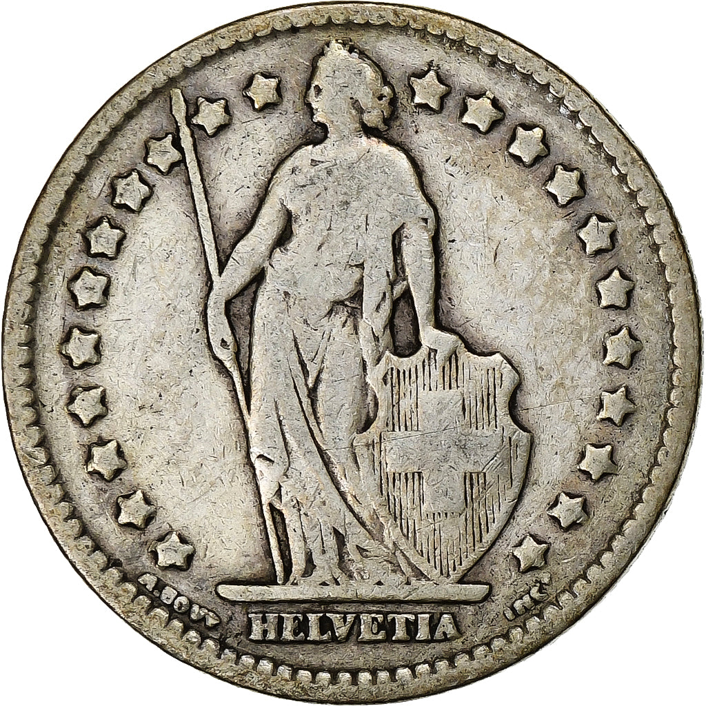 Zwitserland, Franc, 1914, Bern, Zilver, FR, KM:24