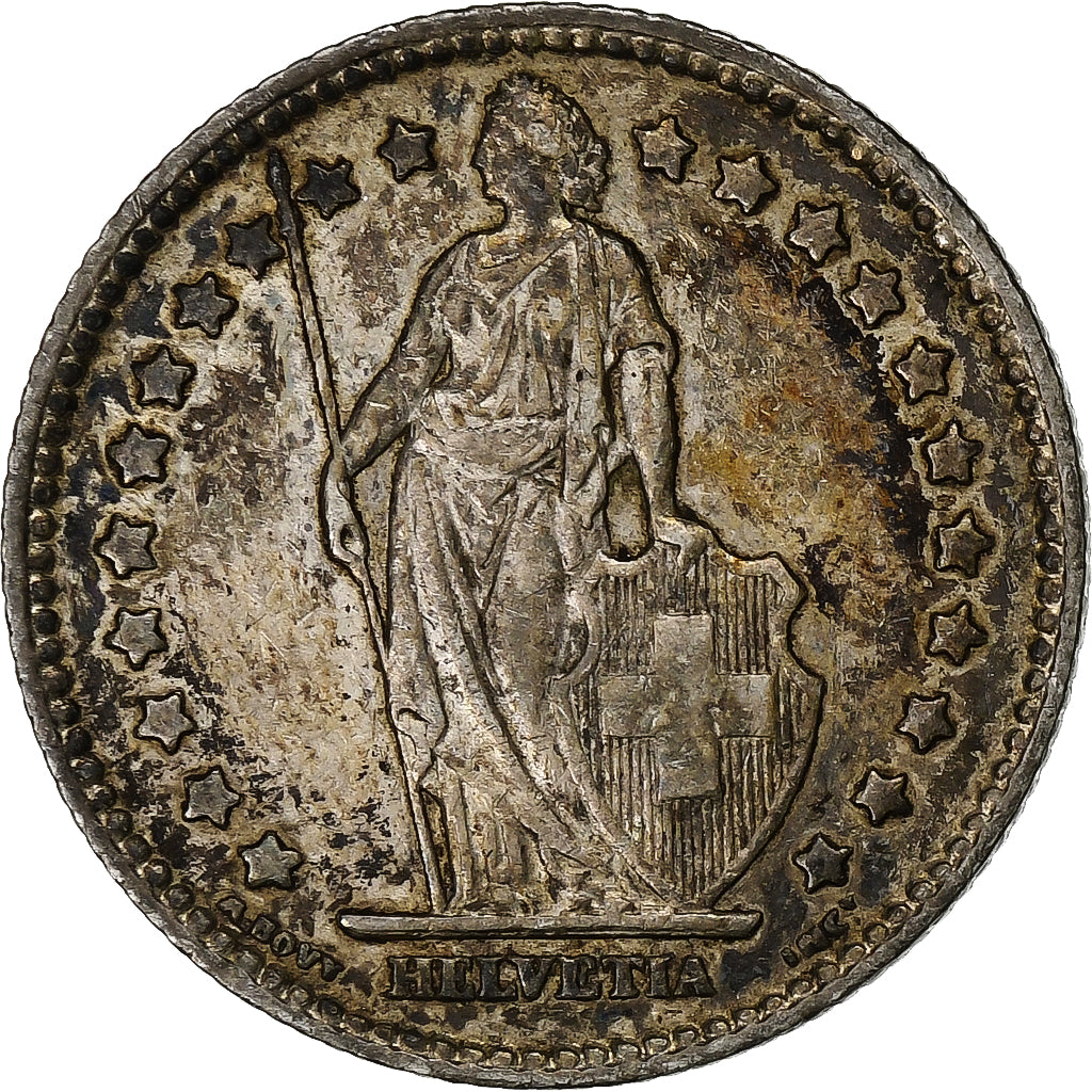 Zwitserland, Franc, 1914, Bern, Zilver, FR+, KM:24