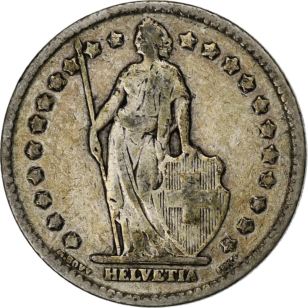 Switzerland, Franc, 1916, Bern, Silver, VF(30-35), KM:24