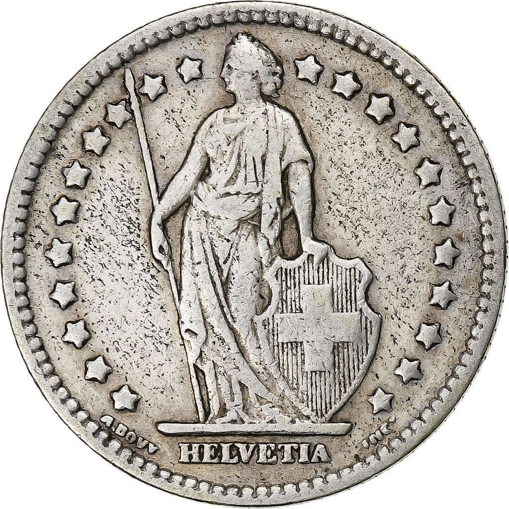 Coin, Switzerland, Franc, 1921, Bern, VF(30-35), Silver, KM:24
