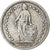 Coin, Switzerland, Franc, 1921, Bern, VF(30-35), Silver, KM:24