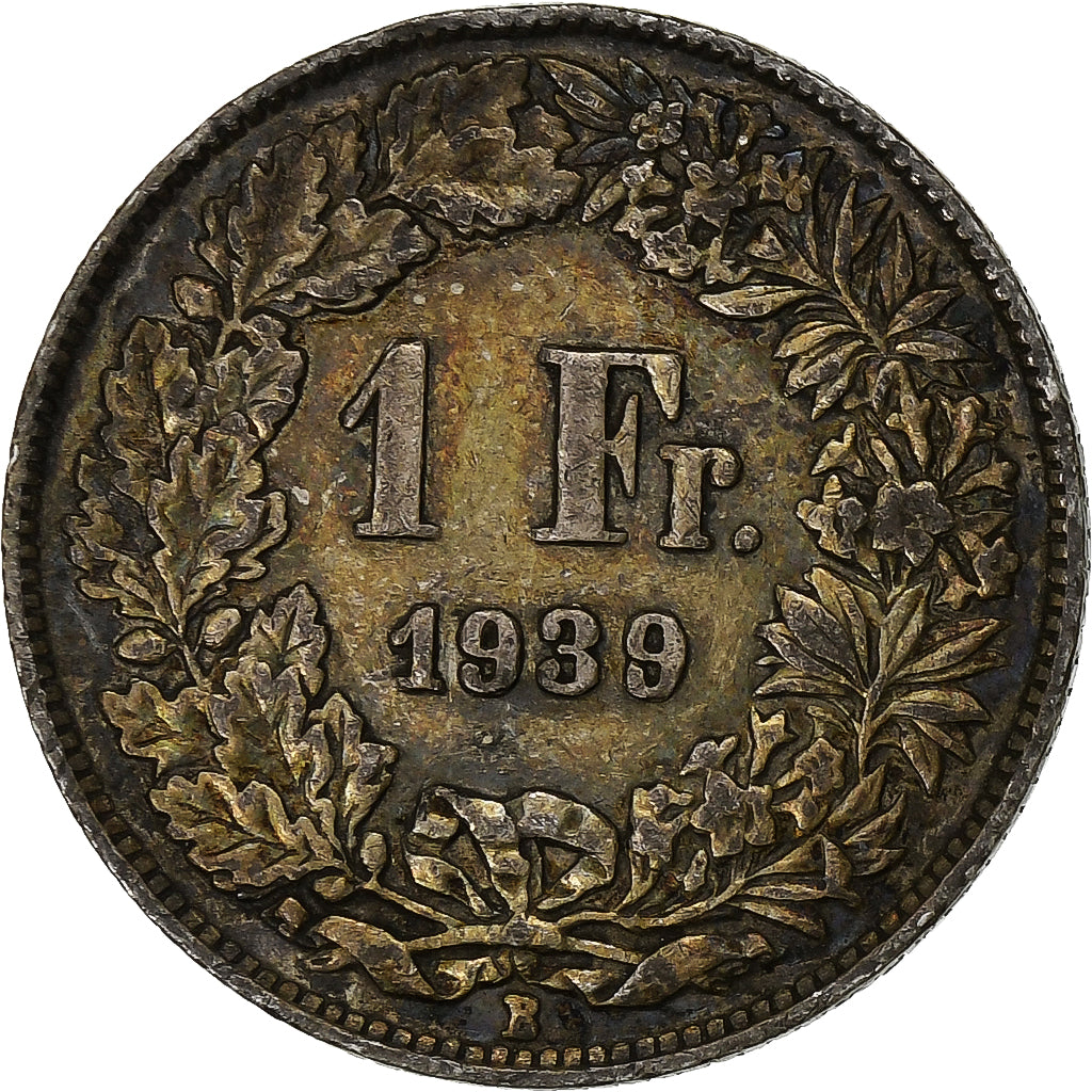 Switzerland, Franc, 1939, Silver, EF(40-45), KM:24