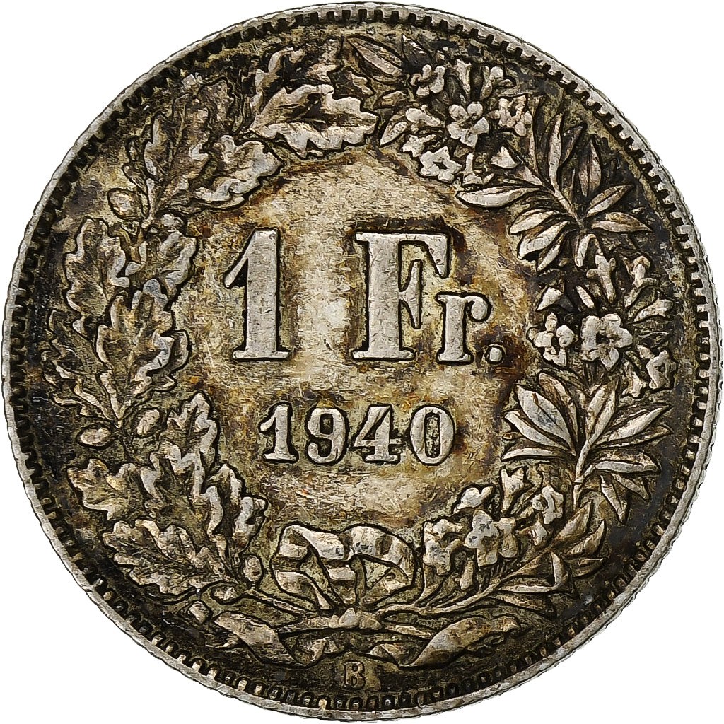 Coin, Switzerland, Franc, 1940, Bern, EF(40-45), Silver, KM:24