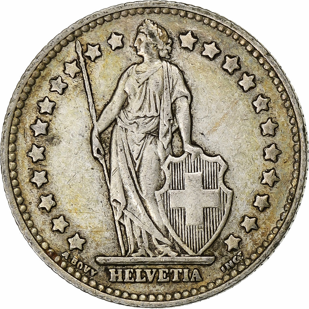 Schweiz, Franc, 1945, Bern, Silber, SS+, KM:24