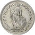 Zwitserland, Franc, 1945, Bern, Zilver, ZF+, KM:24