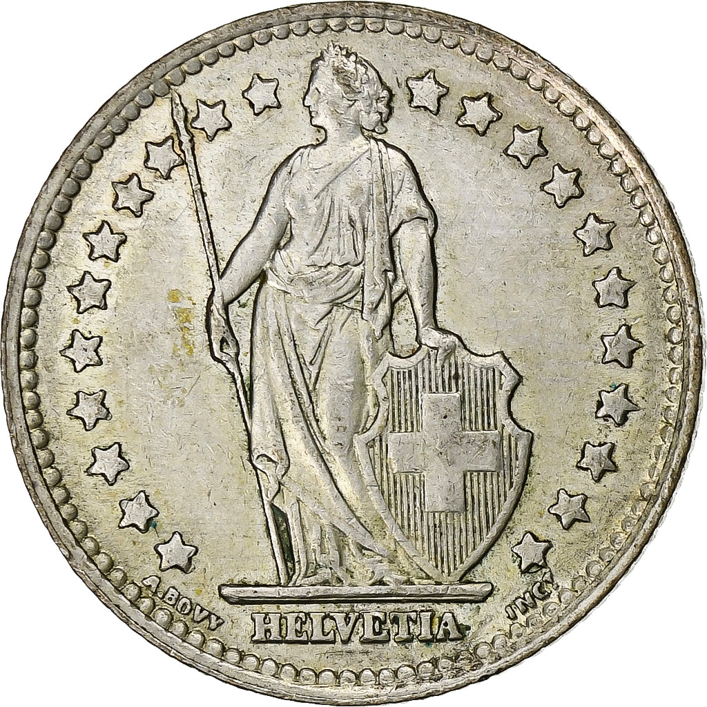 Switzerland, Franc, 1945, Bern, Silver, AU(50-53), KM:24