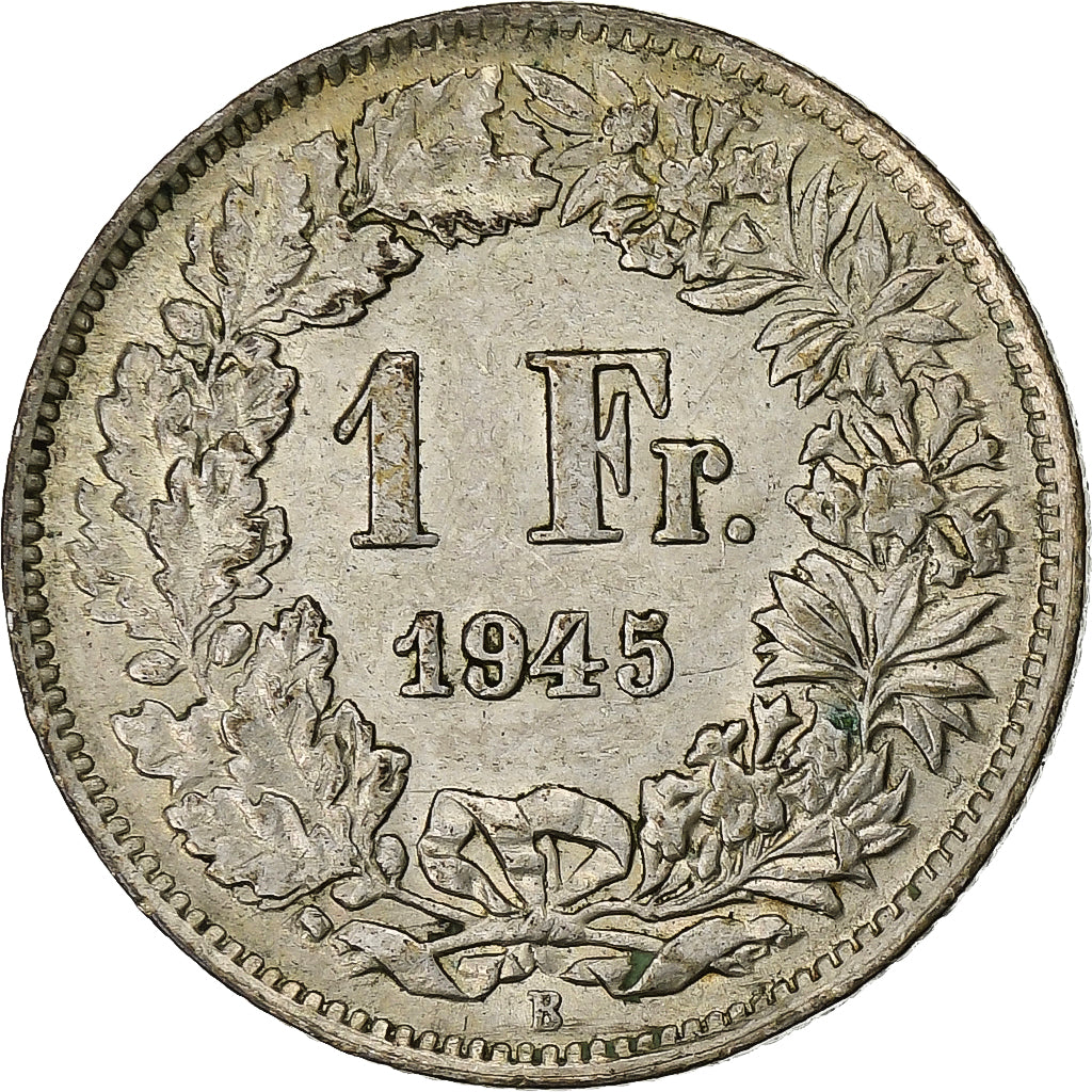 Switzerland, Franc, 1945, Bern, Silver, AU(50-53), KM:24