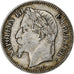 France, Napoleon III, Franc, 1866, Paris, Silver, AU(50-53), Gadoury:463