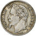 França, Napoleon III, Franc, 1866, Paris, Prata, AU(50-53), Gadoury:463
