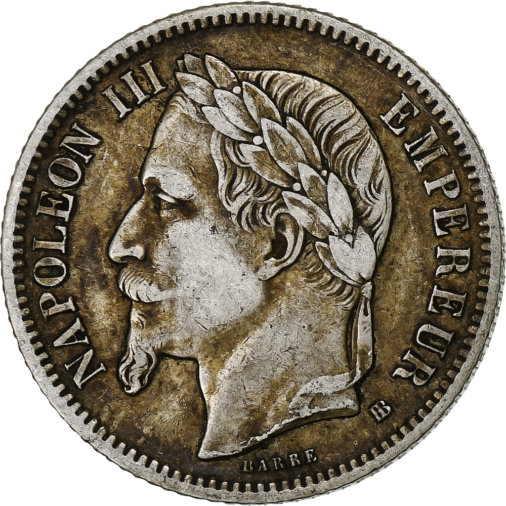 Francia, Napoleon III, Franc, Napoléon III, 1866, Strasbourg, Argento, BB