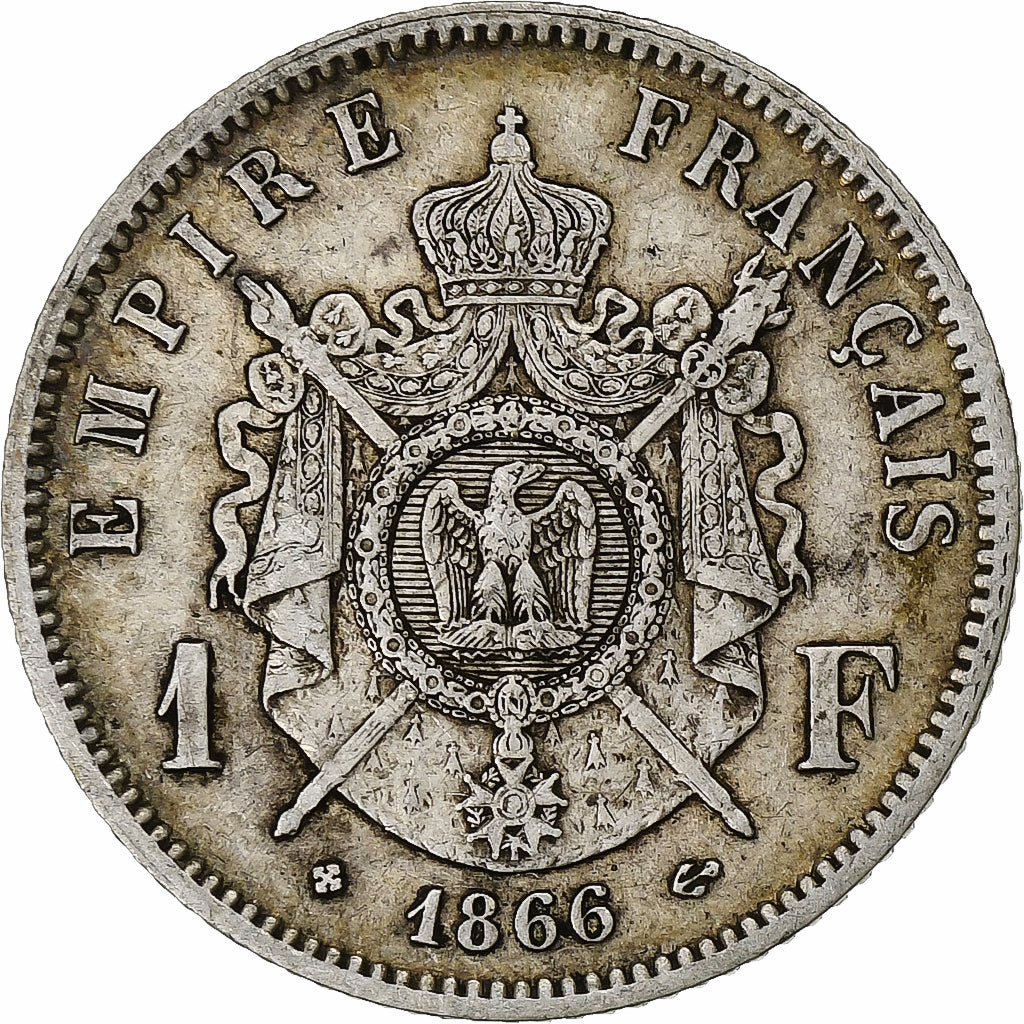 Francia, Napoleon III, Franc, Napoléon III, 1866, Strasbourg, Argento, BB