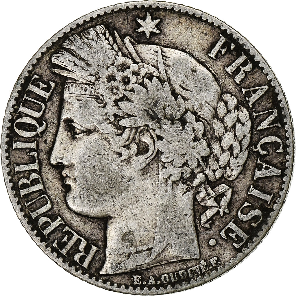 Monnaie, France, Cérès, Franc, 1888, Paris, TB, Argent, Gadoury:465a, KM:822.1