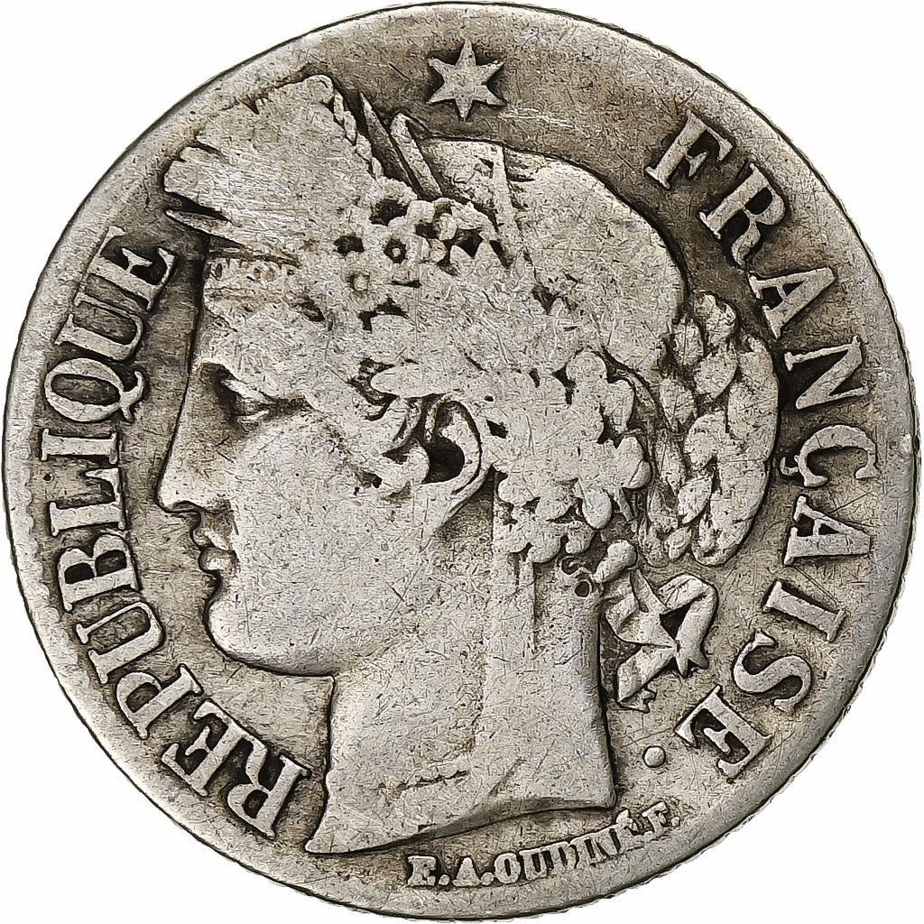 Francia, Franc, Cérès, 1850, Strasbourg, Argento, B, Gadoury:457, KM:759.2