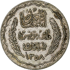 Monnaie, Tunisie, Ahmad Pasha Bey, 5 Francs, 1939, Paris, TTB, Argent, KM:264