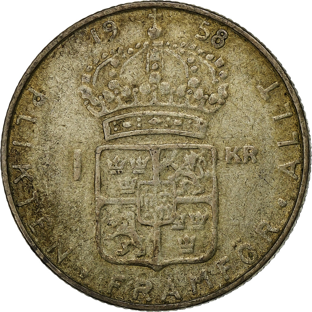 Münze, Schweden, Gustaf VI, Krona, 1958, SS, Silber, KM:826