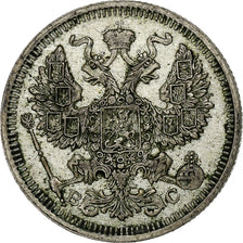 Russia, Nicholas II, 20 Kopeks, 1915, Saint Petersburg, Silver, AU(50-53)