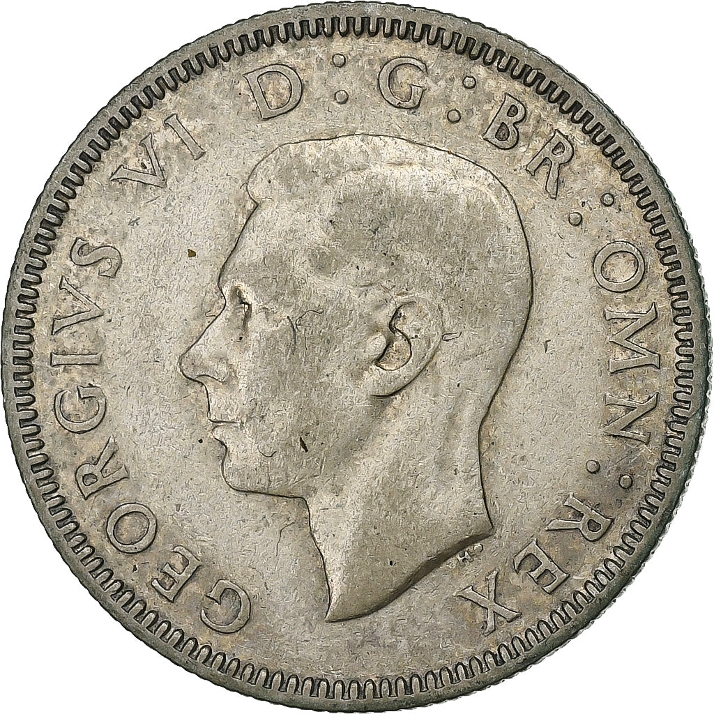 Grã-Bretanha, George VI, Shilling, 1938, Prata, VF(30-35), KM:854