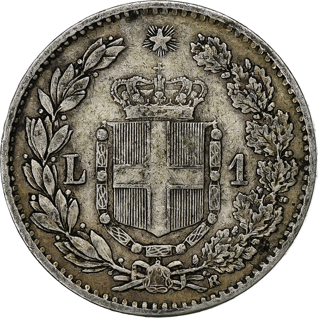Italy, Umberto I, Lira, 1886, Rome, Silver, EF(40-45), KM:24.1
