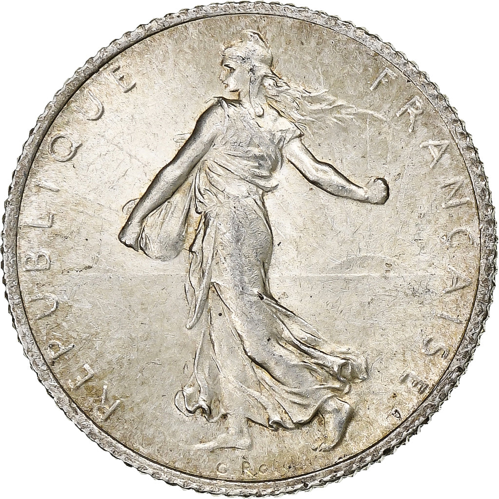France, Franc, Semeuse, 1916, Paris, Silver, MS(60-62), Gadoury:467, KM:844.1