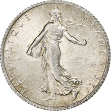 France, Franc, Semeuse, 1916, Paris, Silver, MS(60-62), Gadoury:467, KM:844.1