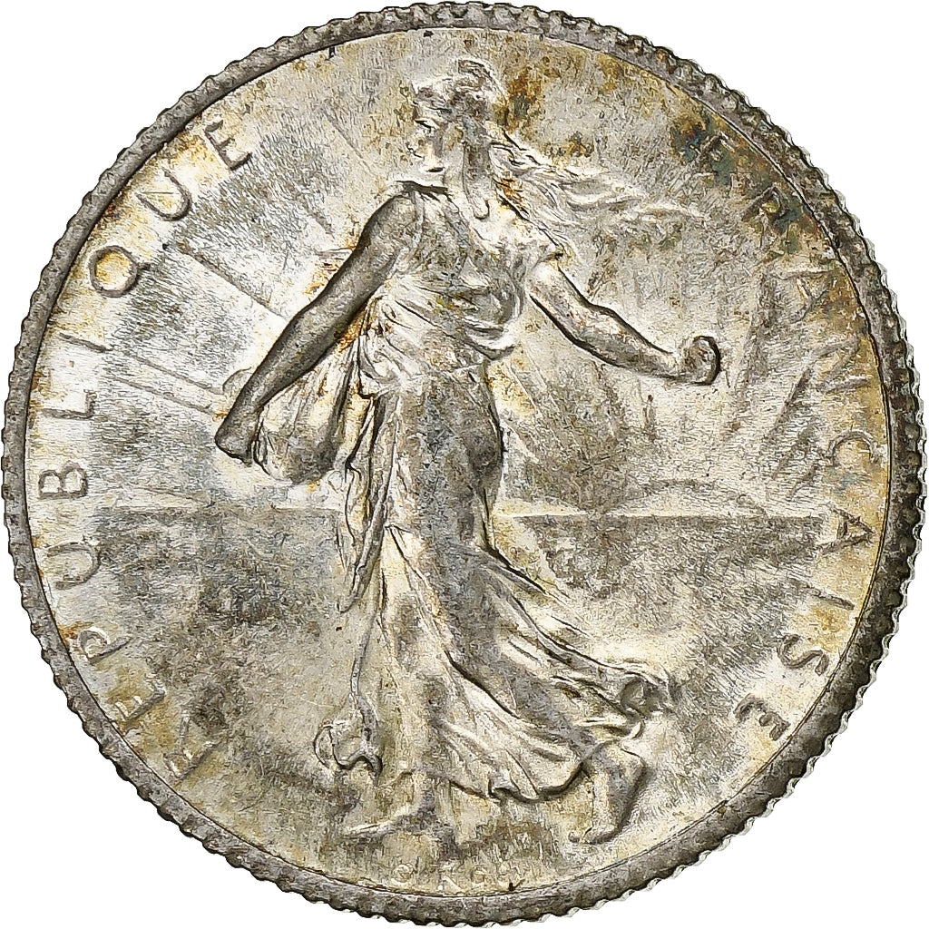 France, Franc, Semeuse, 1916, Paris, Silver, MS(60-62), Gadoury:467, KM:844.1