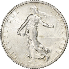Coin, France, Semeuse, Franc, 1917, Paris, AU(55-58), Silver, KM:844.1