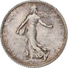 Coin, France, Semeuse, Franc, 1918, Paris, AU(55-58), Silver, KM:844.1