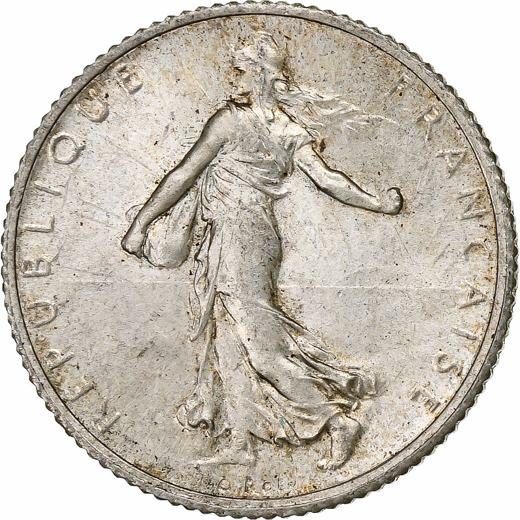France, Franc, Semeuse, 1918, Paris, Argent, SUP+, Gadoury:467, KM:844.1