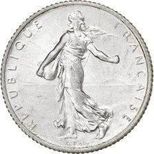 France, Franc, Semeuse, 1918, Paris, Silver, MS(60-62), Gadoury:467, KM:844.1