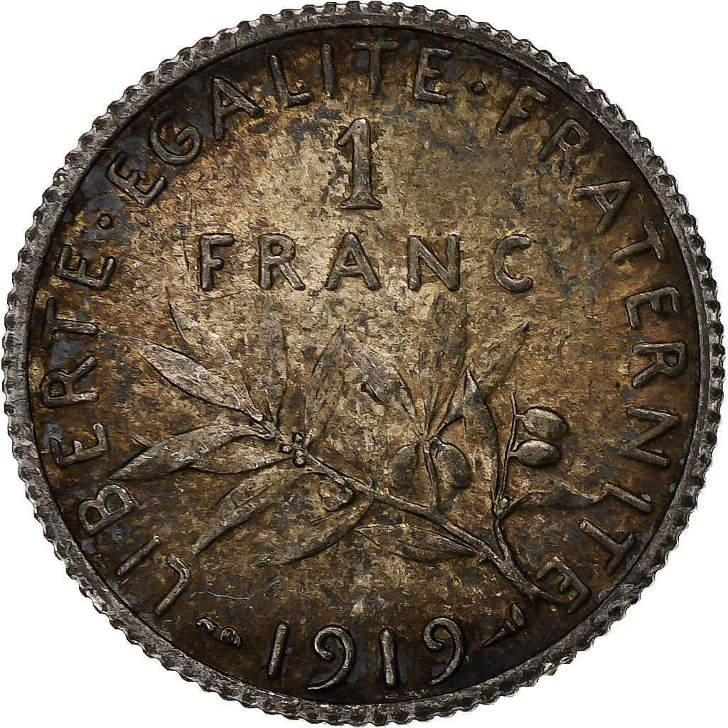 France, Franc, Semeuse, 1919, Paris, Argent, SUP+, Gadoury:467, KM:844.1