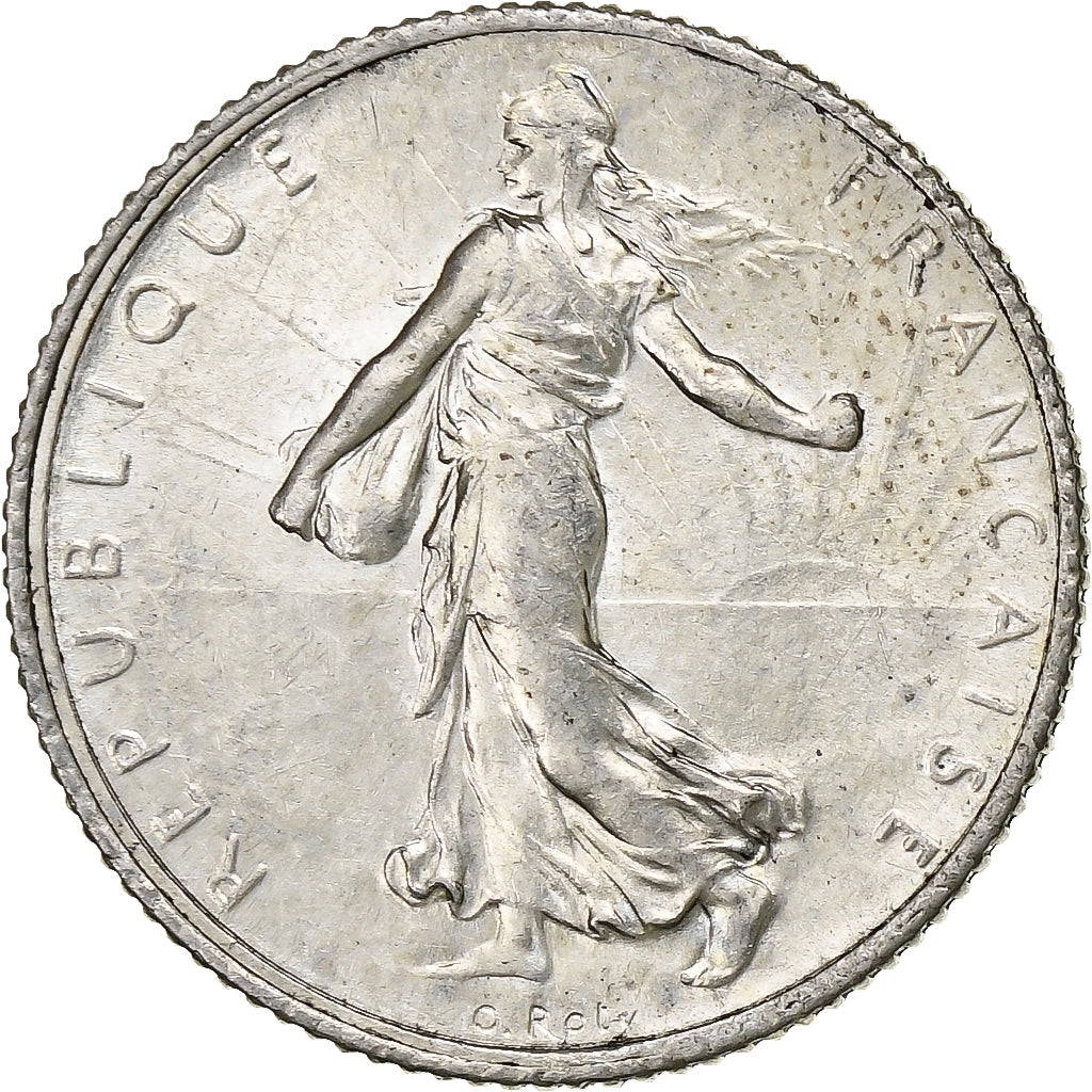 France, Franc, Semeuse, 1920, Paris, Silver, MS(60-62), Gadoury:467, KM:844.1