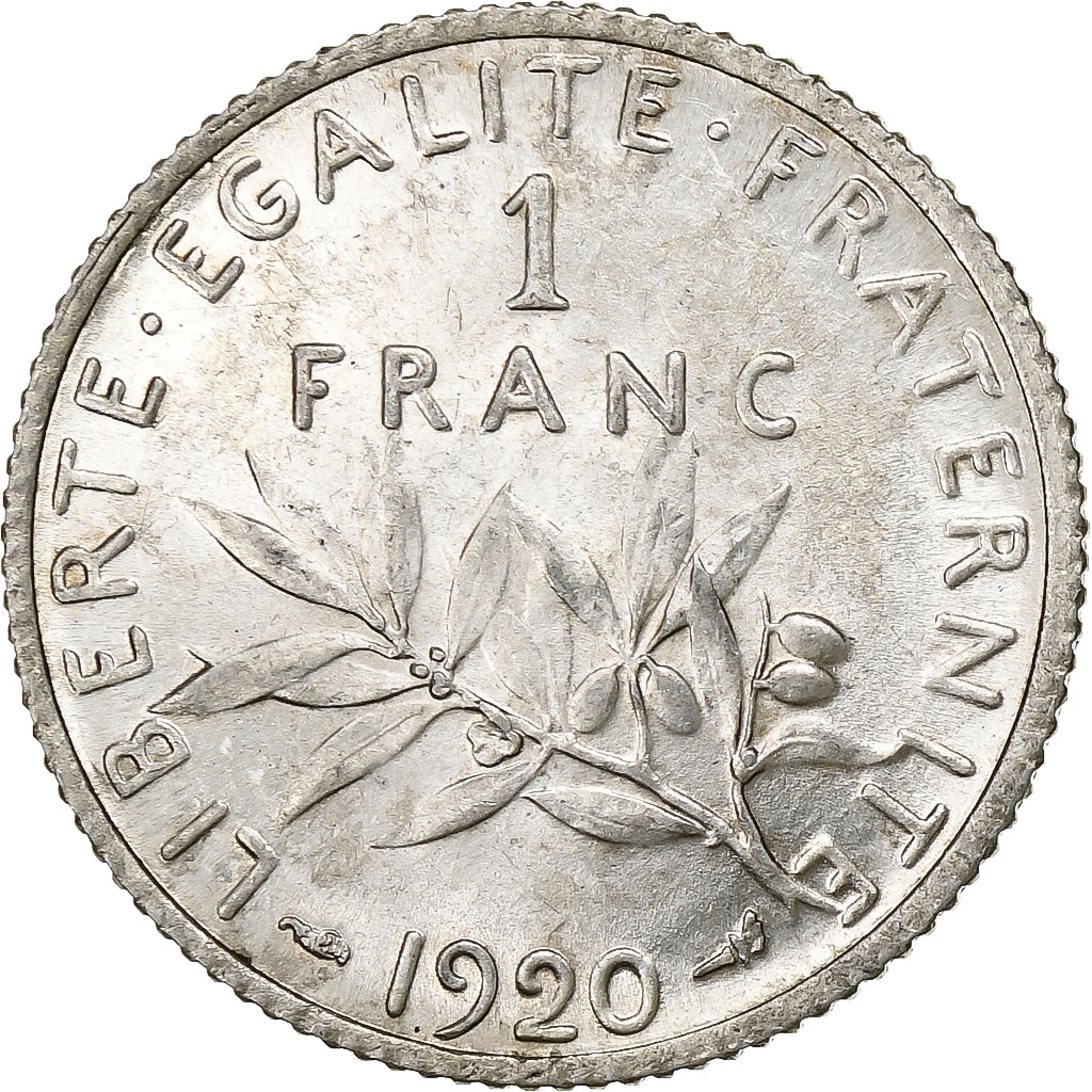 France, Franc, Semeuse, 1920, Paris, Argent, SUP+, Gadoury:467, KM:844.1