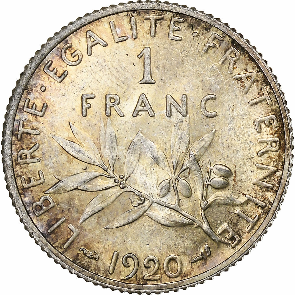 France, Franc, Semeuse, 1920, Paris, Argent, SUP+, Gadoury:467, KM:844.1