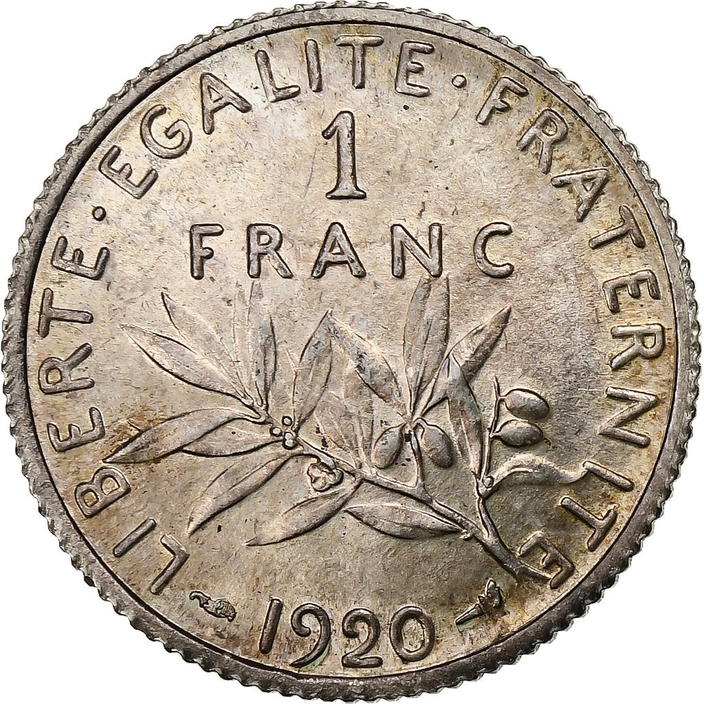 Francia, Franc, Semeuse, 1920, Paris, Argento, SPL, Gadoury:467, KM:844.1
