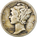 Estados Unidos, Dime, Mercury Dime, 1935, U.S. Mint, Plata, BC+, KM:140